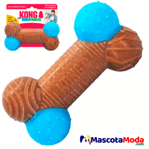 Hueso KONG para morder con bamboo y tpr para cachorros