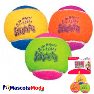Pelotas tennis KONG CUMPLEAÑOS para perros y cachorros
