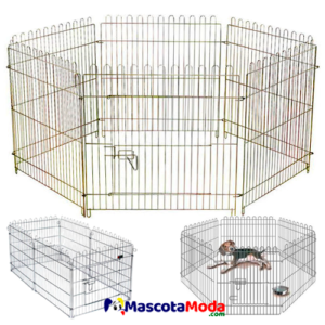 Corral metálico hexagonal económico para perros y cachorros