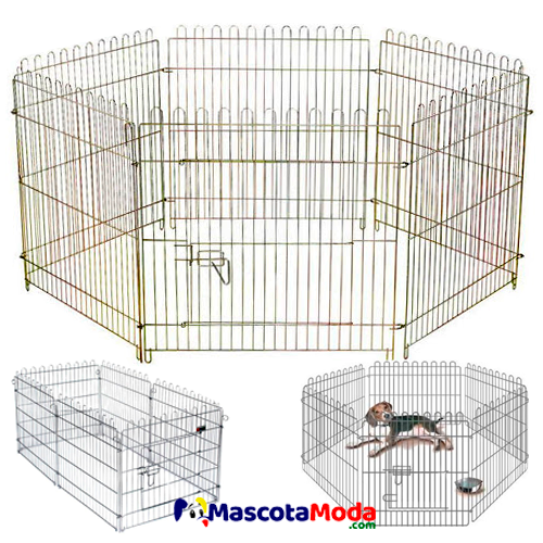 Corral metálico hexagonal económico para perros y cachorros