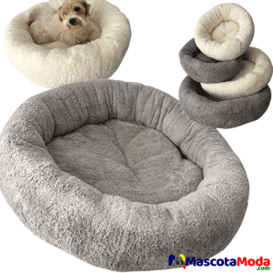 Cama puff peluche para perros y cachorros