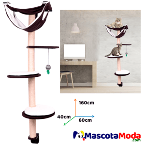 Gimnasio de pared gatos con hamaca y plataformas 1042