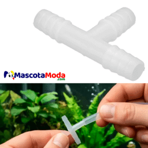 T plástica conexión doble manguera de acuario