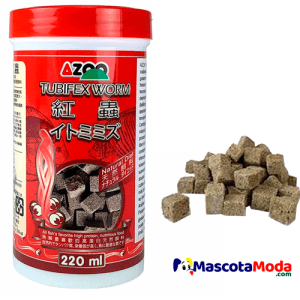 Tubifex AZOO deshidratado en cubos alimento, para peces