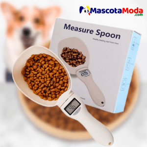 Cuchara electrónica medidora pesa comida perros y gatos