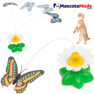 Mariposa eléctrica voladora movimiento juguete gato