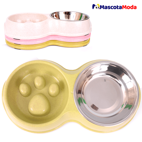 Plato doble anti ansiedad para perros y cachorros