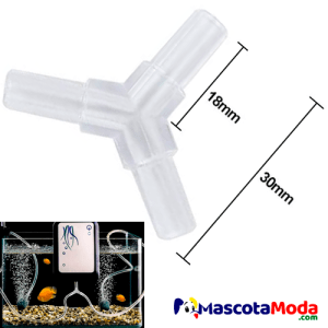 Y plástica conector acuario dos salidas
