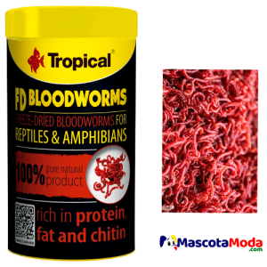 Blood Worms Gusanos liofilizados alimento, para peces