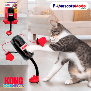 Punching bag y guantes de boxeo gatos KONG connects
