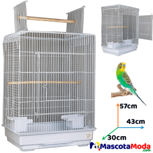 Jaula económica con percha superior para pericos aves