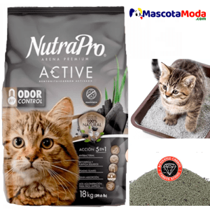 Arena NUTRAPRO con carbón activado 18kg gatos