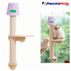Poste rascador para instalar en la ventana para gatos
