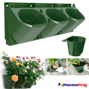 Macetas apilables para jadín vertical plantas pared