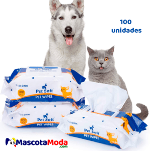 Pañitos húmedos PET WIPES para mascotas