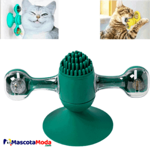 Juguete Spinner con ventosa catnip y luz para gato