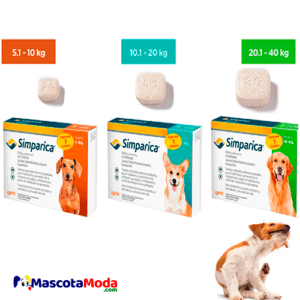 Simparica tableta antipulgas y garrapatas perros 