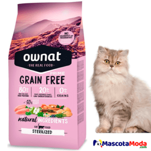OWNAT alimento libre de granos gatos castrados pavo y pollo