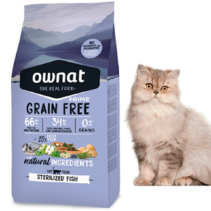 OWNAT alimento libre de granos gatos castrados pescado