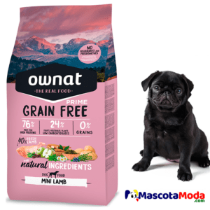 Ownat cordero comida libre de granos perros mini