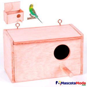 Nido de madera para aves pericos australianos