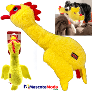 Gallina KONG Scruffs peluche divertido con sonido para perros