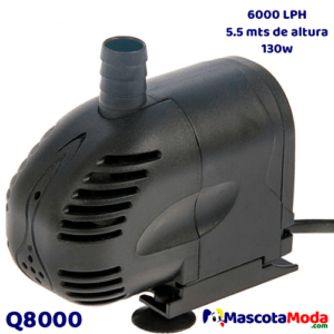Bomba Q8000 sumergible 6000lph multiusos acuarios cascadas hidroponicos