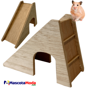 Resbaladera con casa de madera para hámster