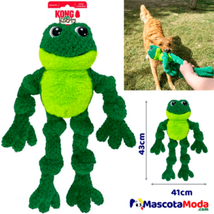 Peluche KONG Frog rana para perros grandes y medianos