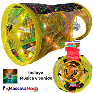 Túnel Kong Play Spaces fiesta luces y sonido para gatos