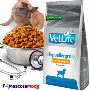 Alimento VetLife hipoalergenico fish potato para perros