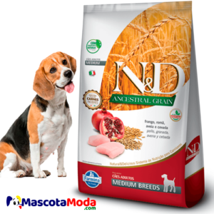 Alimento N&D ANCESTRAL pollo perros medianos