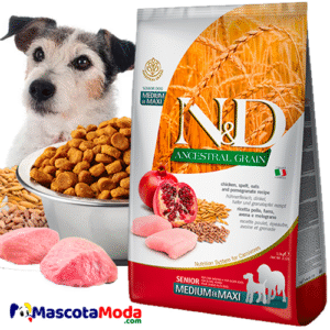Alimento N&D ANCESTRAL pollo perros senior medianos