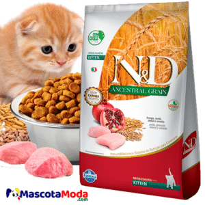 Alimento N&D ANCESTRAL pollo para gatitos cachorros