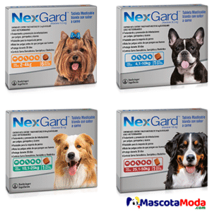 NEXGAR pastilla antipulgas y garrapatas para perros
