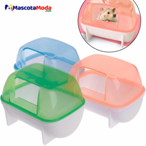 Arenero baño rectangular lateral para hamster