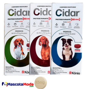 Pastilla Antipulgas CIDAR 60 dias protección para perros