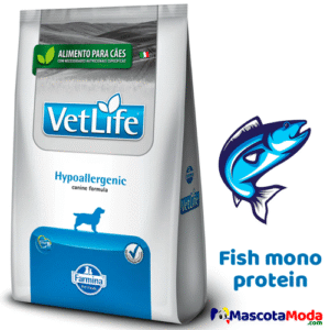 Alimento VetLife hipoalergenico pescado monoproteico perros