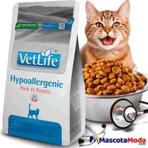Alimento VetLife hipoalergenico para gatos