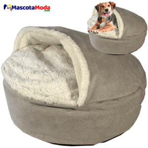Cama ORLANDO puff iglú con colcha para perros  y gatos