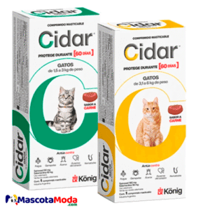 CIDAR tableta antipulgas Protección 60 dias para gatos