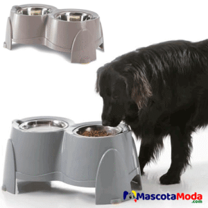 Comedero alto doble SAVIC para perros y cachorros