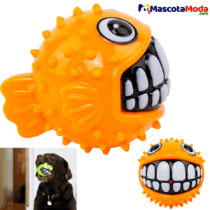 Pelota piraña con pupos GRINZ para perros
