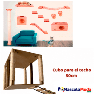 WALL-CAT cubo techo 50cm para gimnasio gatos