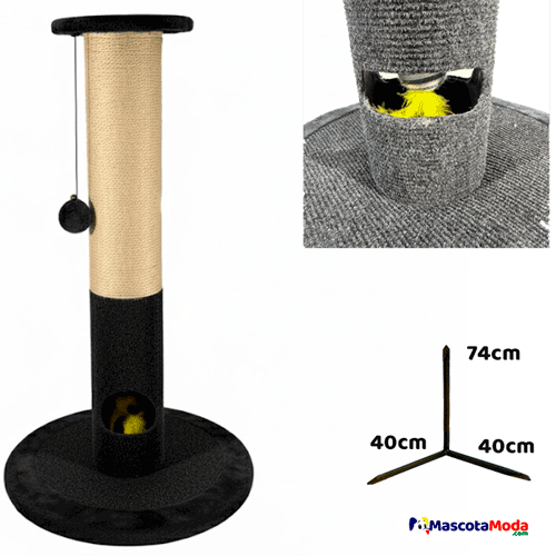 Rascador de Poste grande con juguete interno para Gatos - Imagen 2