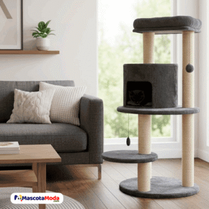 Rascador DELUX completo con casa y cama de altura gatos