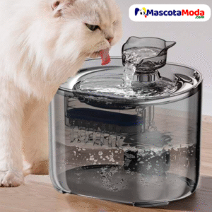 Bebedero Fuente de Agua diseño transparente gatos