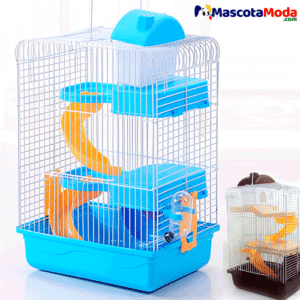 Jaula dos niveles amplia toboganes accesorios casa hamster