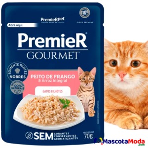 Premier Gourmet alimento humedo pollo para gatos