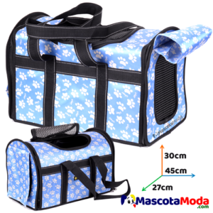 Maleta transporte estampada delux perros y gatos